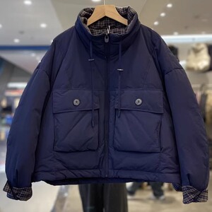 2024冬新款韩版时尚宽松立领大口袋小个子羽绒服女短款休闲外套潮