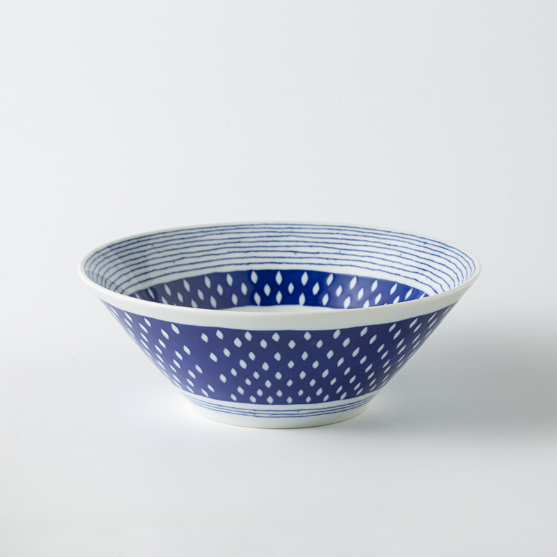 日本进口 AITO苍露釉下彩陶瓷餐具日式沙拉碗大碗面碗家用20.5cm