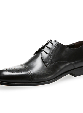 意大利原装进口germano bellesi带尖头包皮牛皮鞋男士皮鞋768 黑