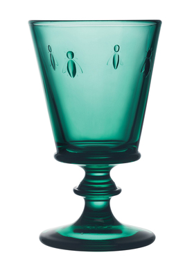 法国进口La Rochère彩色绿色玻璃酒杯高脚杯洋酒杯水杯果汁杯子