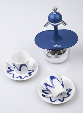 意大利原装进口Top Moka红心皇后摩卡壶咖啡壶2杯版 蓝色欧式