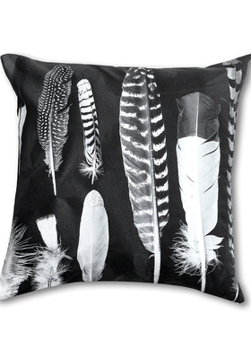 澳大利亚原装进口SQ STUDIO生物可降解油墨印刷方形亚麻抱枕靠垫