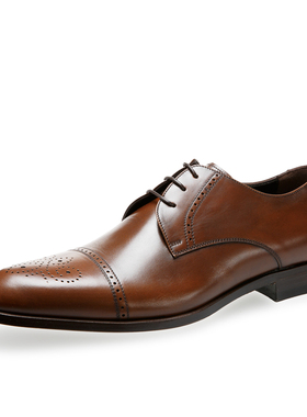 意大利原装进口germano bellesi带尖头包皮牛皮鞋男士皮鞋768棕色