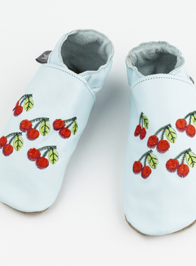 英国原装进口Starchild牛皮婴幼儿学步鞋软底鞋 小樱桃0-2岁