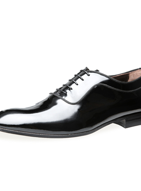 意大利原装进口germano bellesi系带漆皮男鞋牛皮皮鞋600