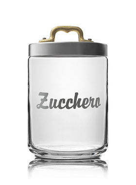 意大利进口 ITALO OTTINETTI厨房铝盖玻璃密封罐食品级玻璃罐子1L