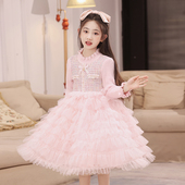 儿童冬裙小女孩洋气公主裙加厚冬装 女童连衣裙秋冬季 2025新款 裙子