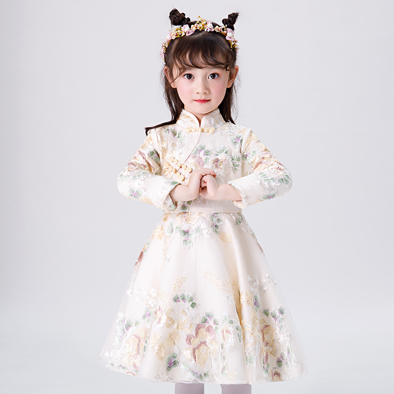 洋气女童生日公主裙秋装2019新款秋冬季儿童连衣裙女孩长袖蓬蓬裙