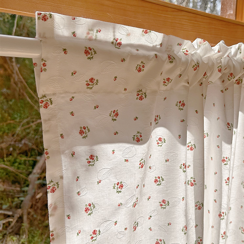 棉质法式田园碎花半帘