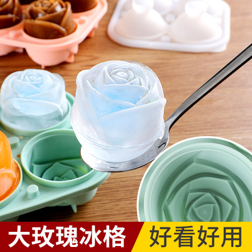 玫瑰花冰块模具威士忌大冰球冰格