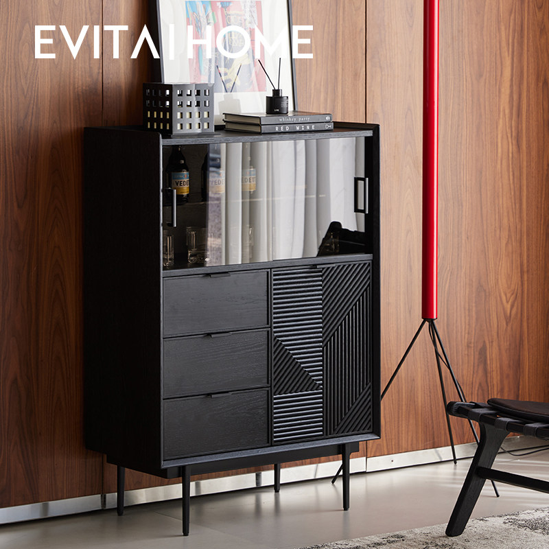 都市复古实木斗柜卧室靠墙储物柜多功能组合斗橱北欧抽屉柜餐边柜