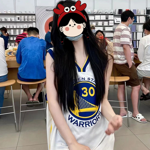 女士夏季运动风无袖篮球服30号库里男女同款情侣款休闲上衣宽松潮