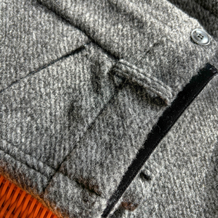 梨形显瘦灰色羊毛糯米裤 女秋冬高腰垂感宽松慵懒风休闲直筒阔腿裤