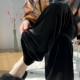 国风别致慵懒风桑蚕丝直筒裤 新 软糯长裤 女秋冬新款 真丝丝绒阔腿裤