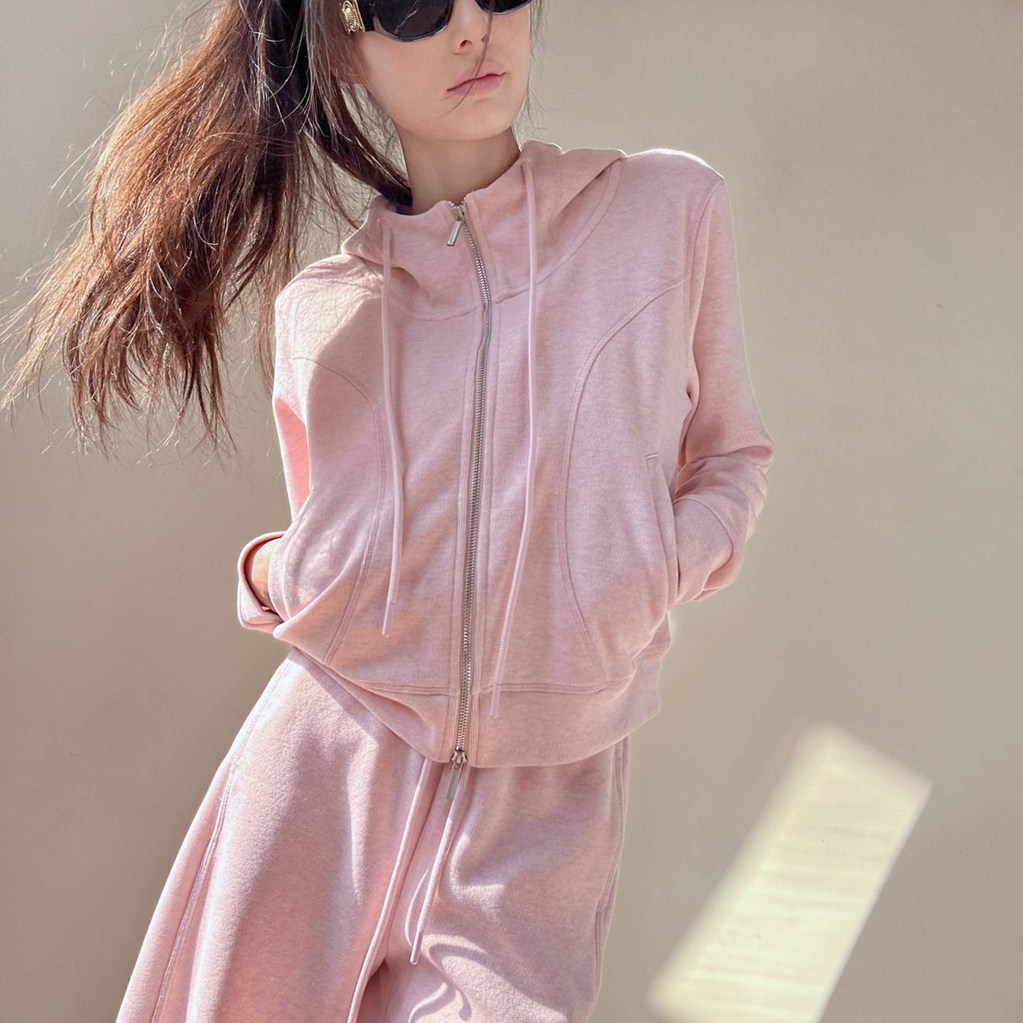 时尚通勤风运动连帽卫衣两件套女春秋长袖百搭显瘦阔腿裤休闲套装,女装/女士精品,时尚套装,淘宝优惠券,粉丝福利购,淘宝优惠卷