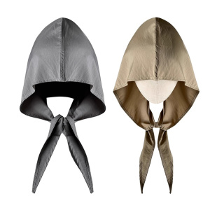 连帽头巾假领子外搭配饰百搭纯色高级感头巾帽假领遮阳防晒帽