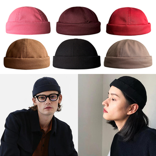 春夏薄款瓜皮帽女纯棉潮地主帽街头潮人嘻哈帽地痞帽时尚雅痞帽子