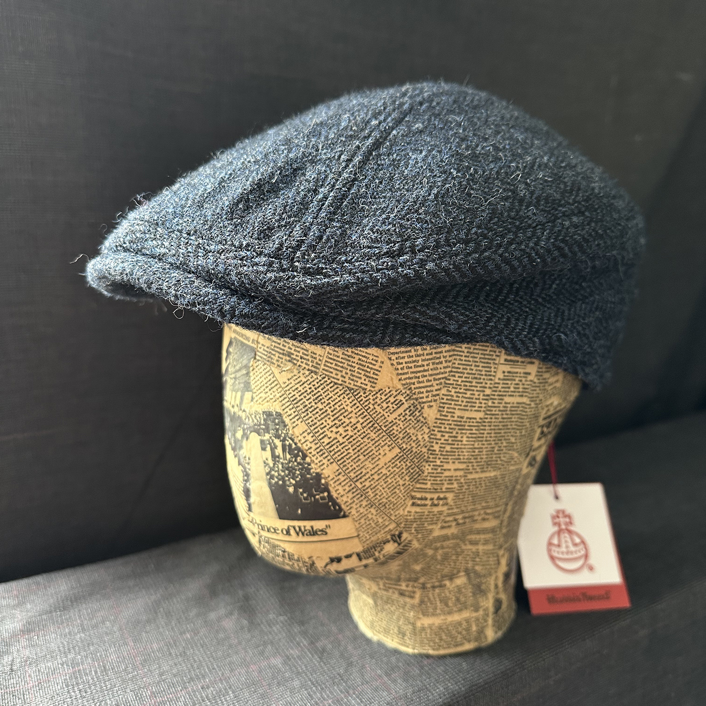 100%纯羊毛粗花呢harris tweed冬保暖复古绅士百搭男女鸭舌帽子