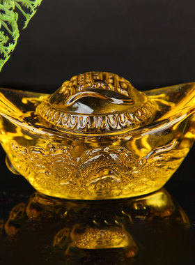 摆件元宝客厅黄水晶