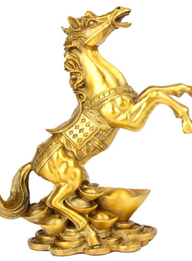 铜马摆件铜元宝马摆件