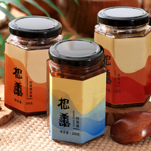 根善拌面酱麻辣酱松茸菌菇酱200g 纯素食即食酱菜佐餐下拌饭 2瓶装