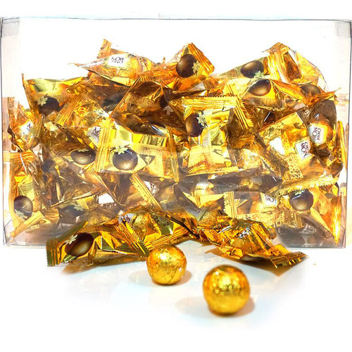 金圆球巧克力200g纯素食喜糖水果糖可可脂粉香浓丝滑休闲零食儿童