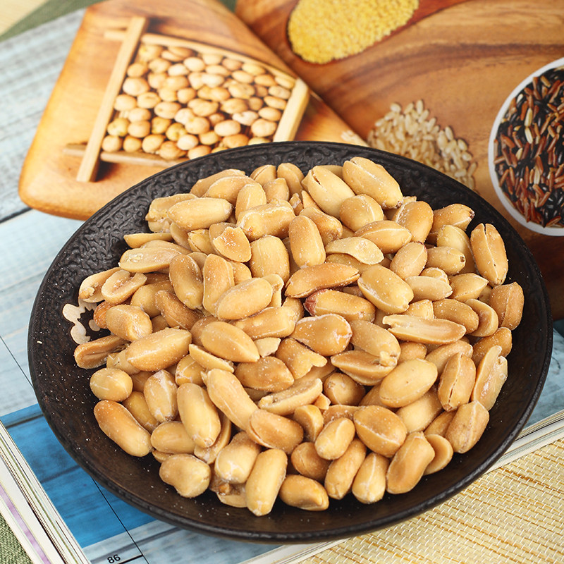 芥末花生仁纯素食脱皮花生米子辣味咸味香酥脆炒货坚果休闲小零食