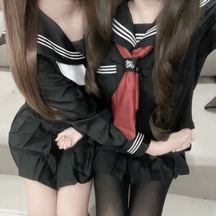 套装 中间学院基础日系新款 女 水手服正版 原创黑三本正统jk制服短袖