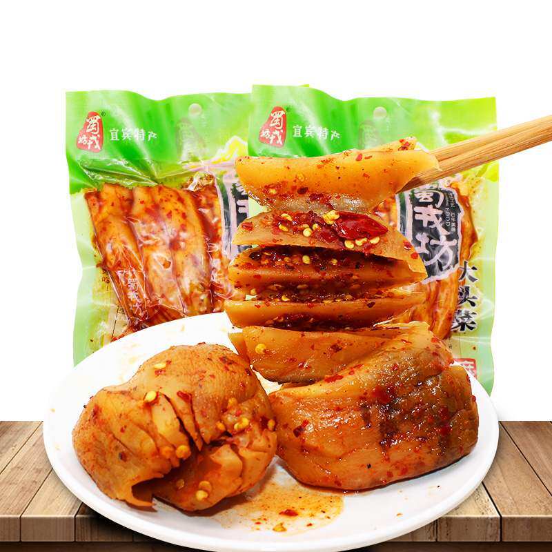 四川咸菜宜宾特产蜀戎坊手撕麻辣冰糖大头菜206g下饭菜新大头菜