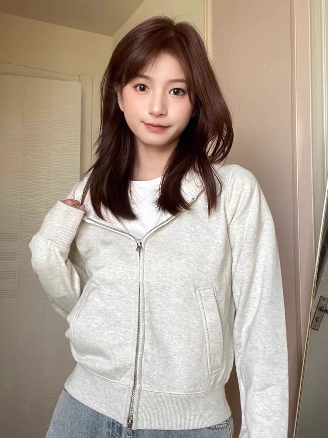 【送运费险】加绒短款美式外套