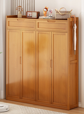 楠竹鞋柜入户门口大容量玄关鞋架多层家用经济型鞋子宿舍收纳神器