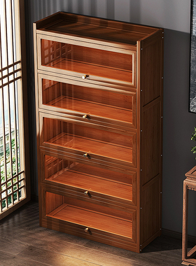 博古架新中式多宝阁茶叶展示柜非实木摆件柜收纳柜茶具茶室置物架