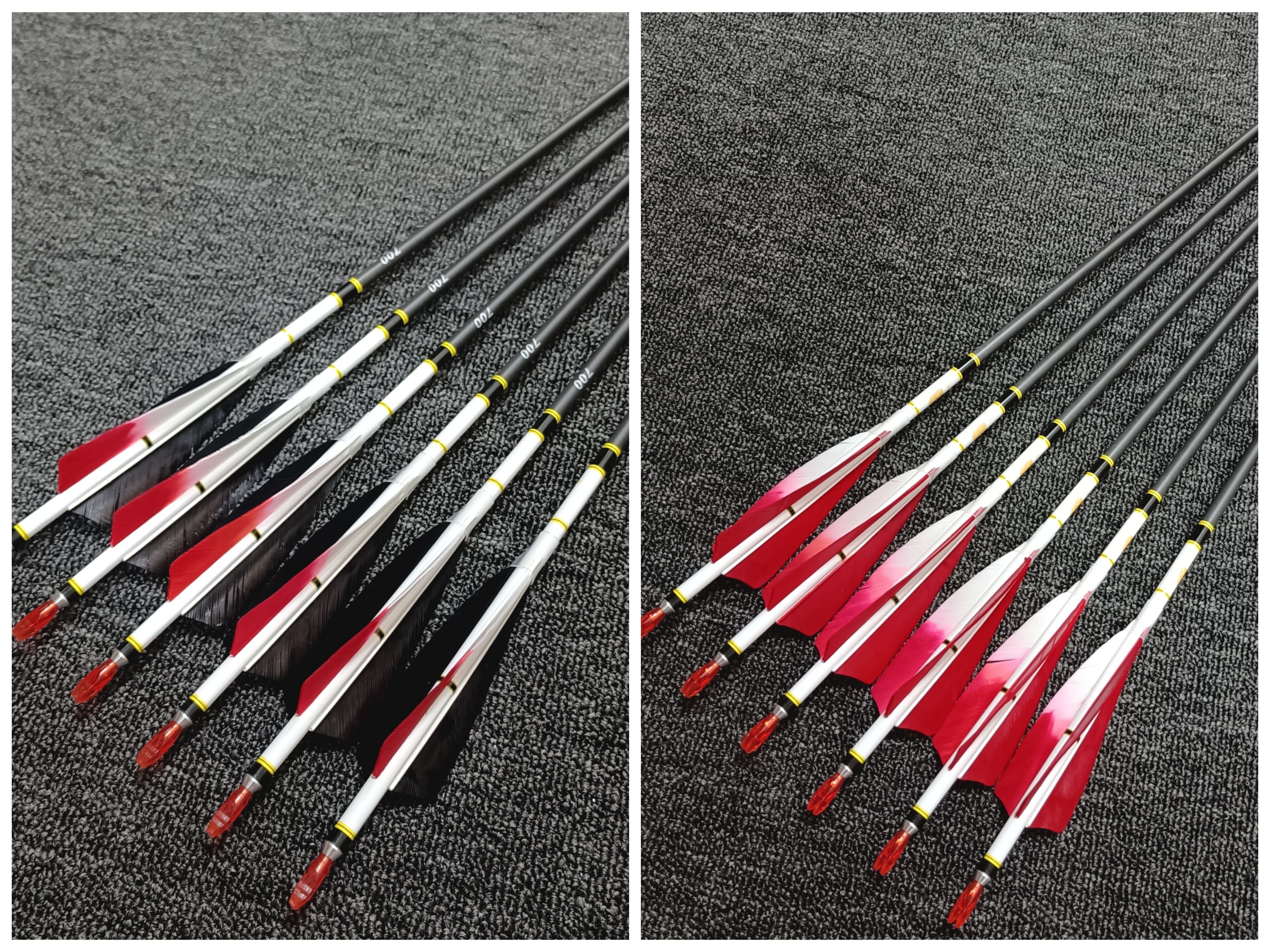 战鸽碳箭战戈箭矢纯碳箭真羽旋羽美猎传统弓用碳素箭