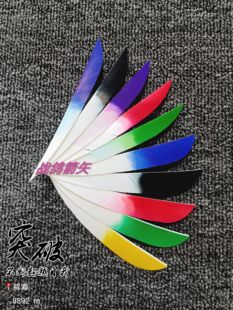 箭羽真羽毛射箭羽火鸡羽 彩色羽 炫彩羽 传统真羽 花羽 条纹羽