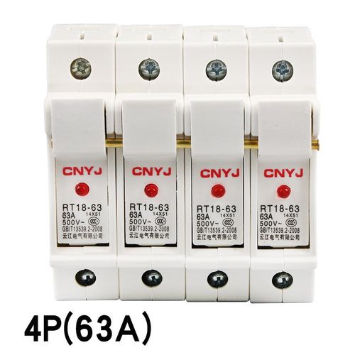 RT18-32X导轨式安装底座保险丝熔断器底座带指示灯阻燃熔断器底座