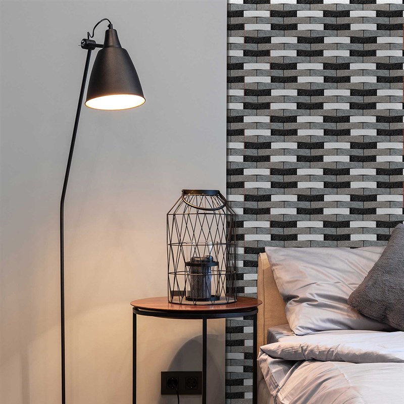 美式复古哑光磨砂砖纹装饰墙面贴纸卧室客厅立体石纹墙贴