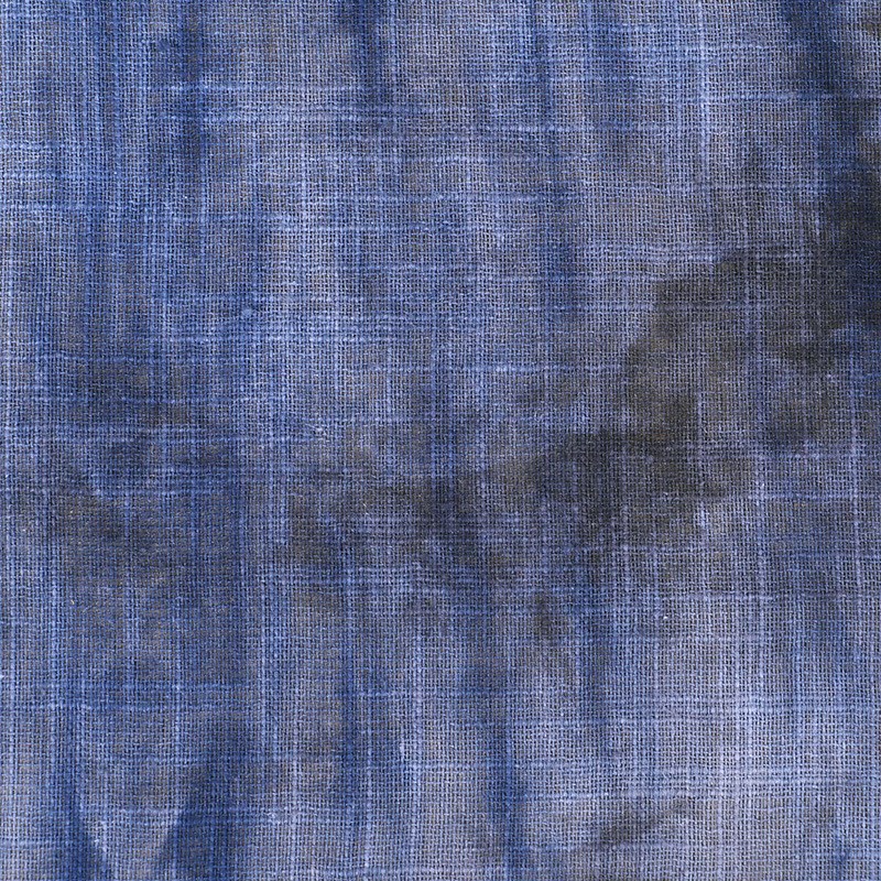 亚麻粘竹节印花面料   棉麻衬衫上衣服装面料 麻布1615