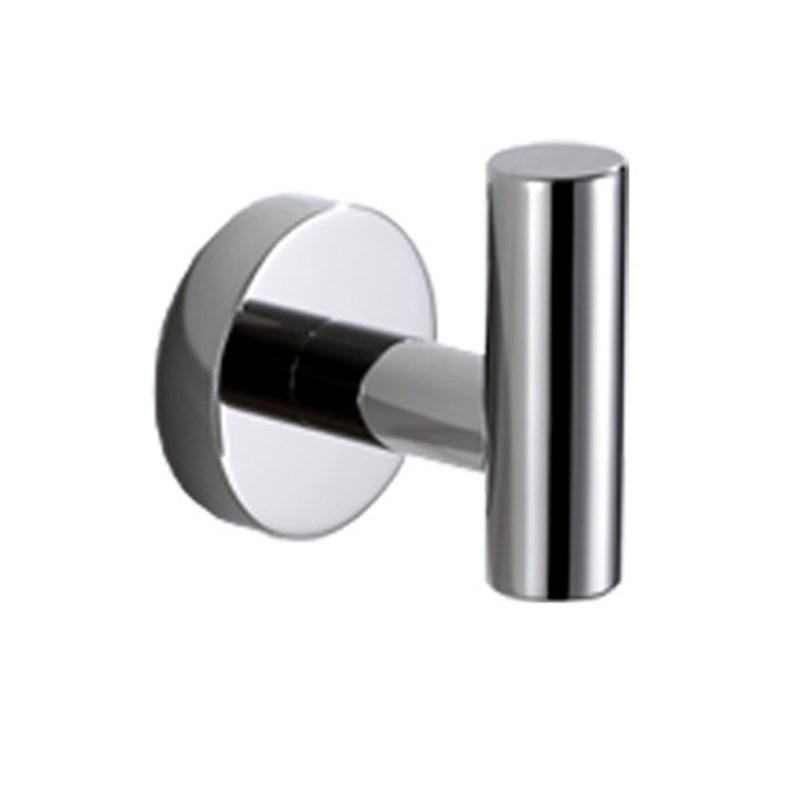 工厂直销圆形衣钩304不锈钢挂钩 卫浴五金挂件卧室免钉衣帽钩黑色