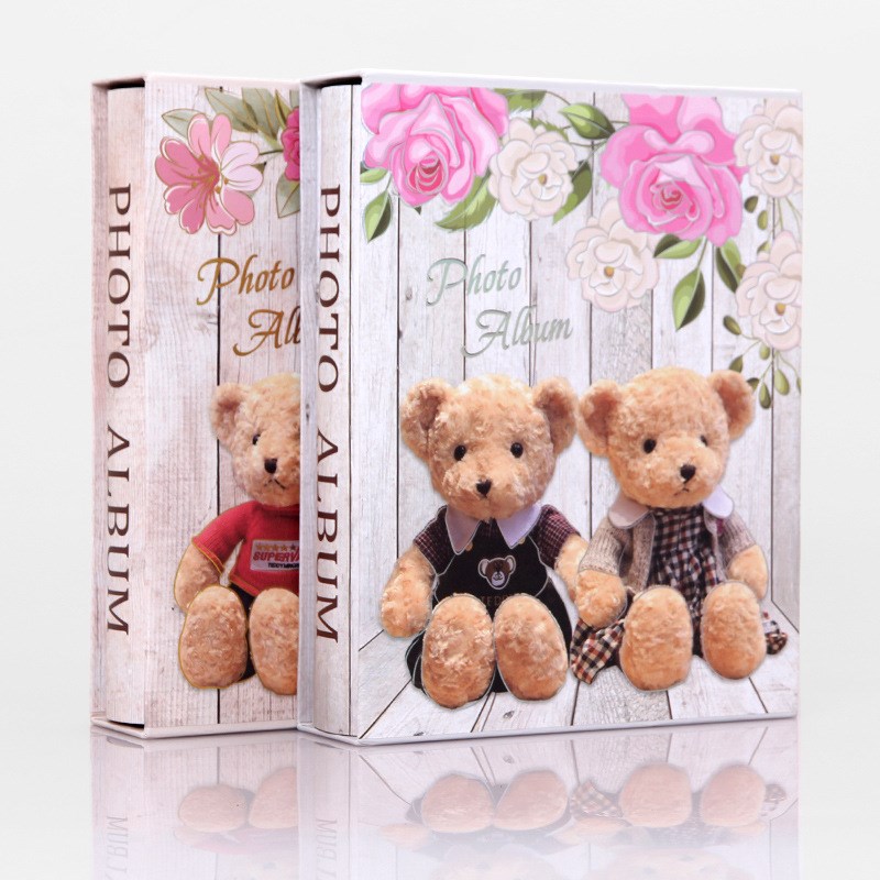 4D大6寸相册200张7寸宝宝相册本盒装儿童成长纪念册卡通塑封相册