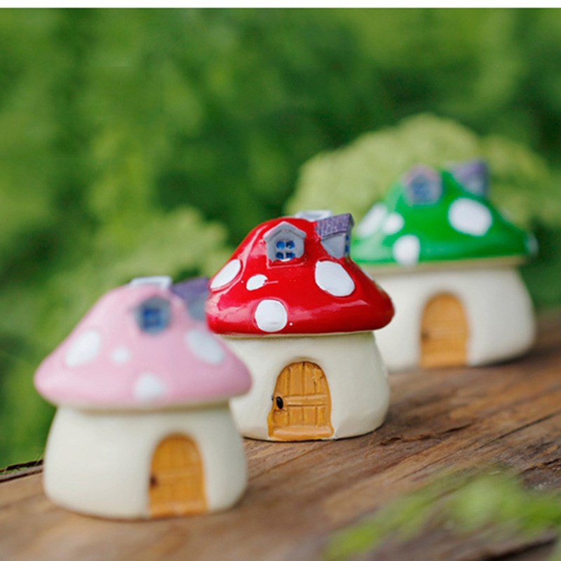 苔藓微景观生态瓶装饰房屋 蘑菇造型小房子 DIY蘑菇摆件