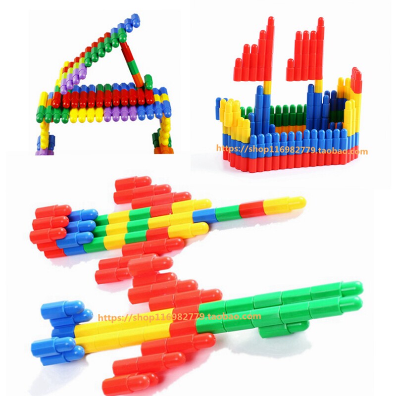 大号子弹头玩具拼插拼装塑料积木儿童玩具积木智力3-6周岁男女孩