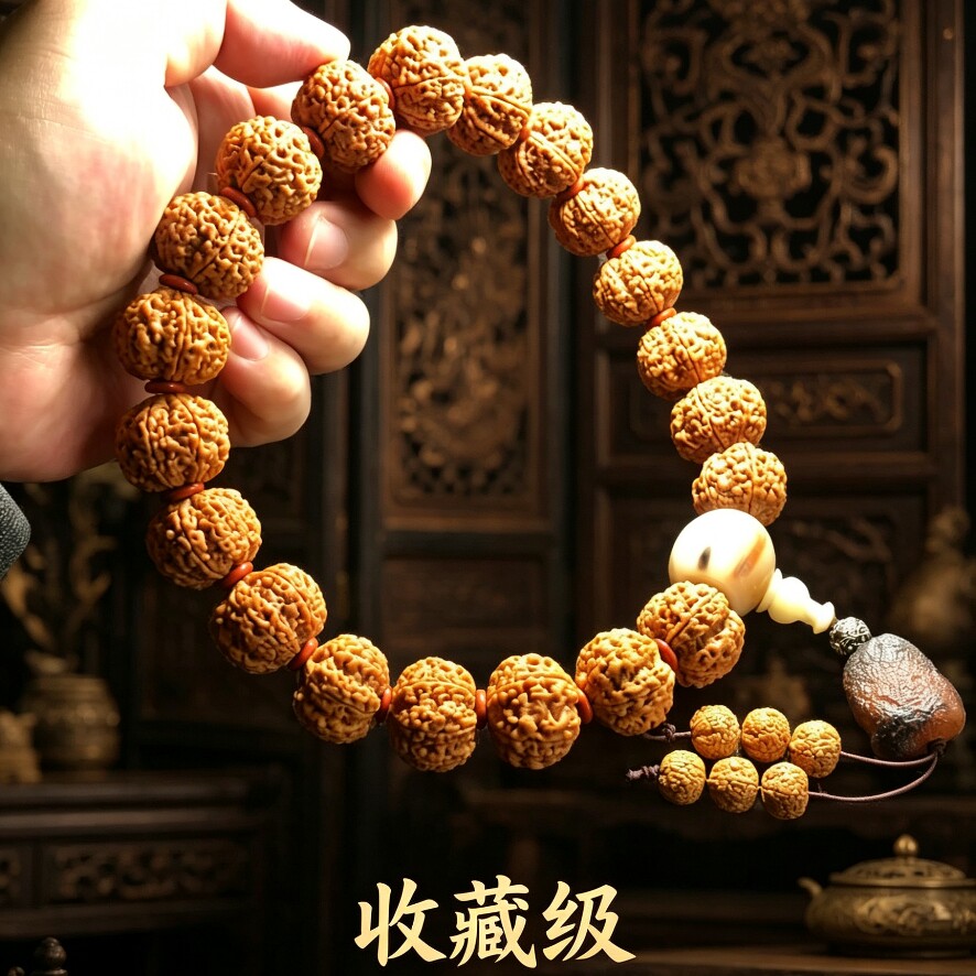 【一物一拍】手持款尼泊尔6瓣爆肉24mm大金刚菩提子手串佛珠