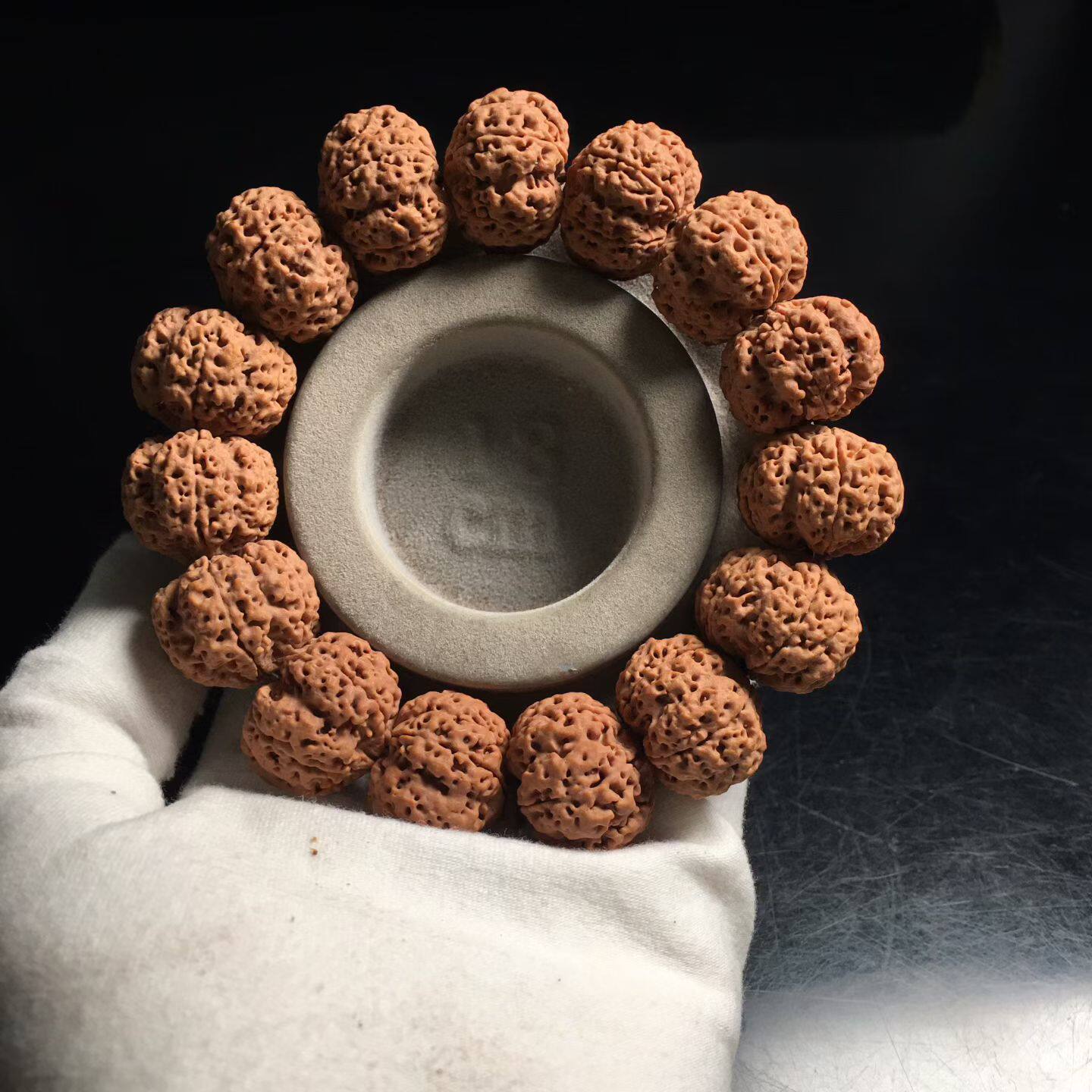 一物一拍藏品5瓣21mm梅花大双龙矮桩同树籽尼泊尔大金刚菩提手串