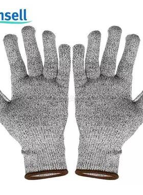 安思尔ansell48-700虎口加强五级防切割手套13针玻璃纤维耐磨灰色