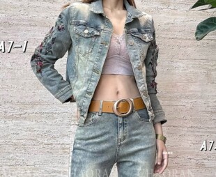 超然牛仔外套女2024春季新款欧货重工刺绣绣饰时尚个性牛仔外套