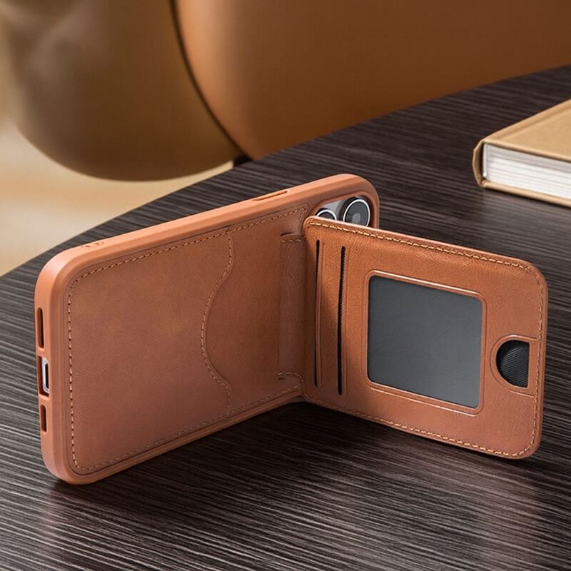 适用苹果16promax卡包支架手机壳