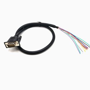 单头DB15针连接线驱动器VGA口SIO控制线全部接满屏蔽纯铜26AWG芯