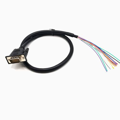 单头DB15针连接线驱动器VGA口SIO控制线全部接满屏蔽纯铜26AWG芯