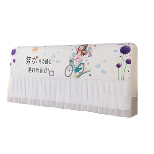 床头罩2024新款通用全包布艺公主风软包床头套保护罩木板床靠背罩