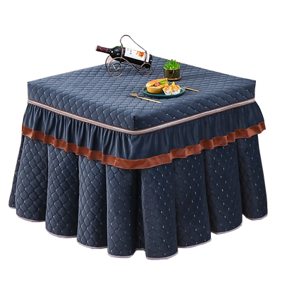 烤火桌子罩套正方形加厚绒电炉罩